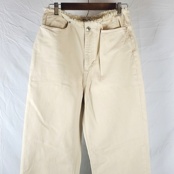 WeWoreWhat Cream Straight Leg Jeans - Picture 4 of 10